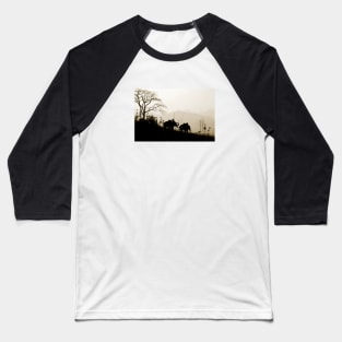 Asian Elephants Trekking In The Jungle Photograph Baseball T-Shirt